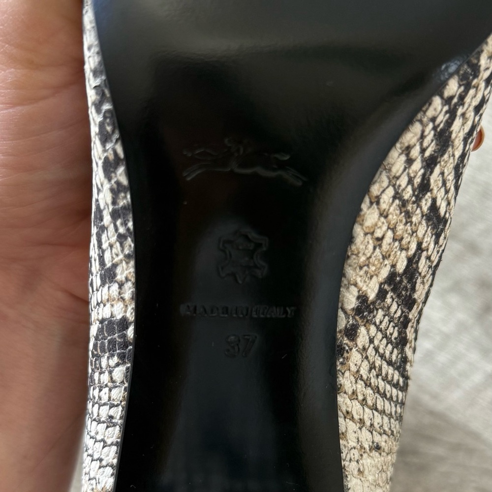 Longchamp Python Print Ankle Boots - Picture 5 of 7